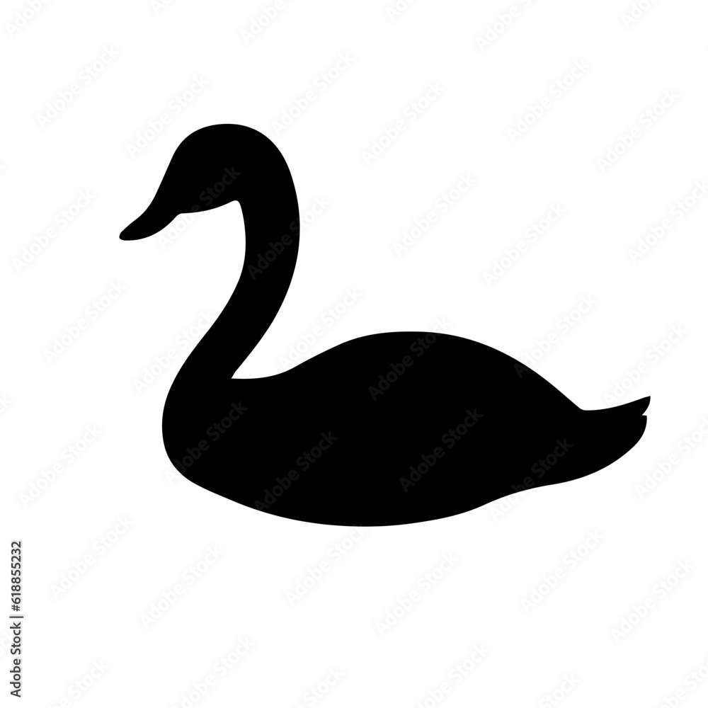 black and white swan silhouette black and white swan silhouette