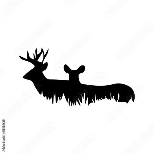 wild deer animal vector silhouette