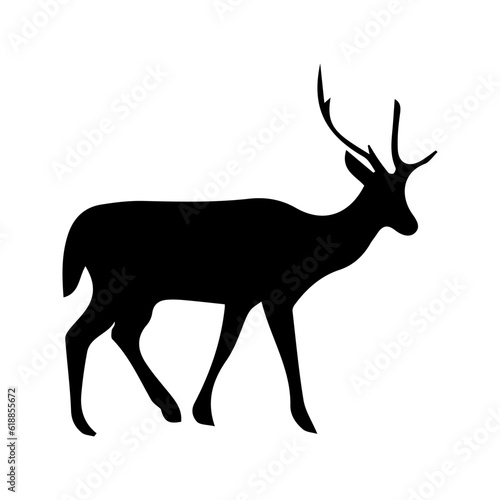 wild deer animal vector silhouette