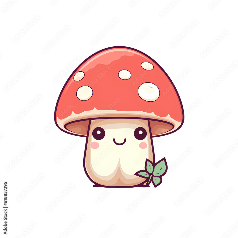 cute glowing mushrooms AI generative cute glowing mushrooms AI generative