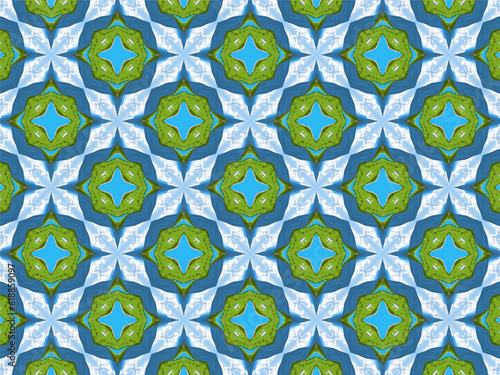 blue glass mosaic