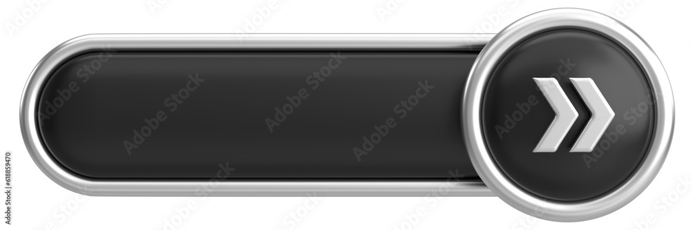 Next button. Continue button. 3D illustration. Next button. Continue button. 3D illustration.