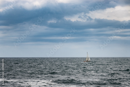 Boat sailing in San Sebastian. Basque Country. Spain © DOUGLAS