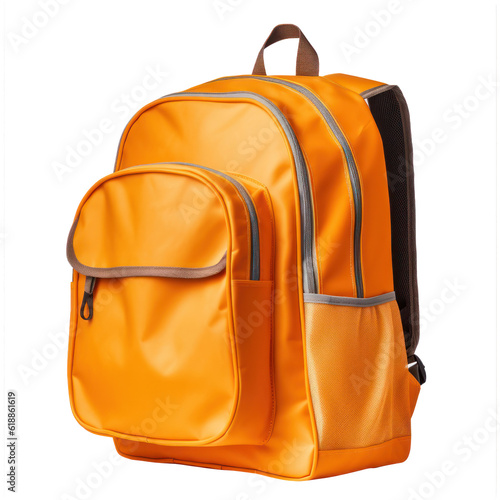 School backpack isolated Illustration AI Generative.