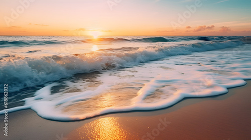 The soothing sound of waves crashing against the shore. The sun glints off each wave as it hits the beach. Take a moment to stop and appreciate the beauty of nature.