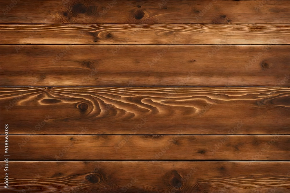 Fototapeta premium Wood Banner Background top view. Old Brown Wood Texture Background of the tables to seamless. Wooden plank vintage table board nature patterns are surface grain hardwood floor rustic Generative AI