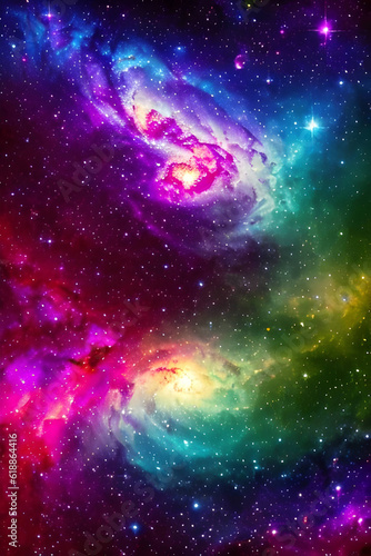 background with stars and space galaxy, Ai generative 
