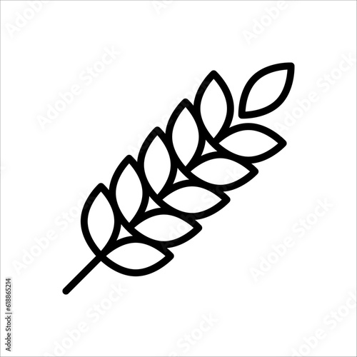 Vector farm wheat ears icon template. symbol illustration for organic eco business, agriculture, beer, bakery on white background