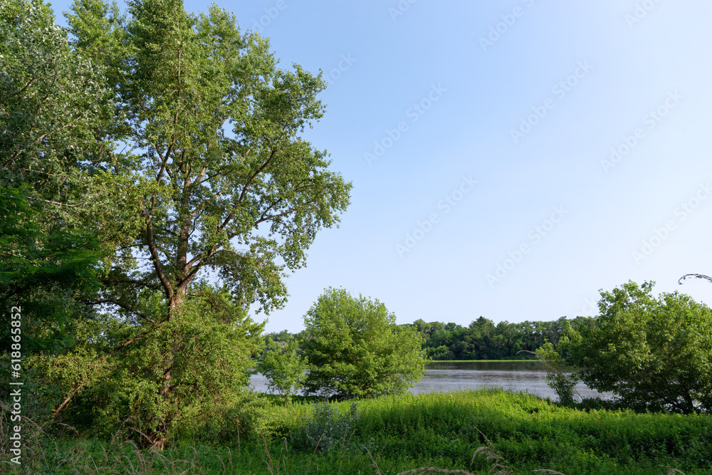 Loire river bank near Jargeau village Loire river bank near Jargeau village