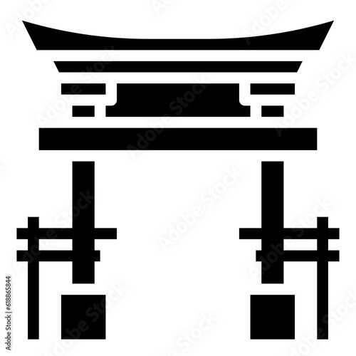 TORII GATE line icon,linear,outline,graphic,illustration