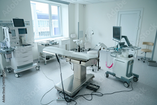 Cabinet interior for gynecological examination in the hospital