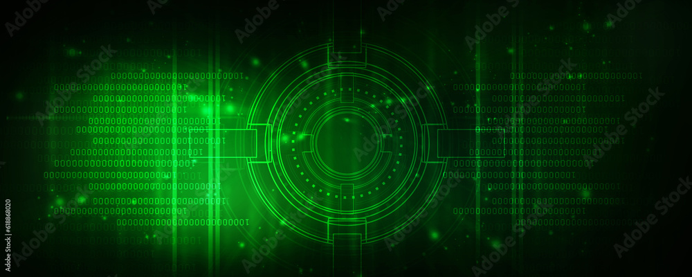 Obraz premium 2d illustration Abstract futuristic electronic circuit technology background