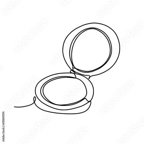 Compact powder in round case continues line
