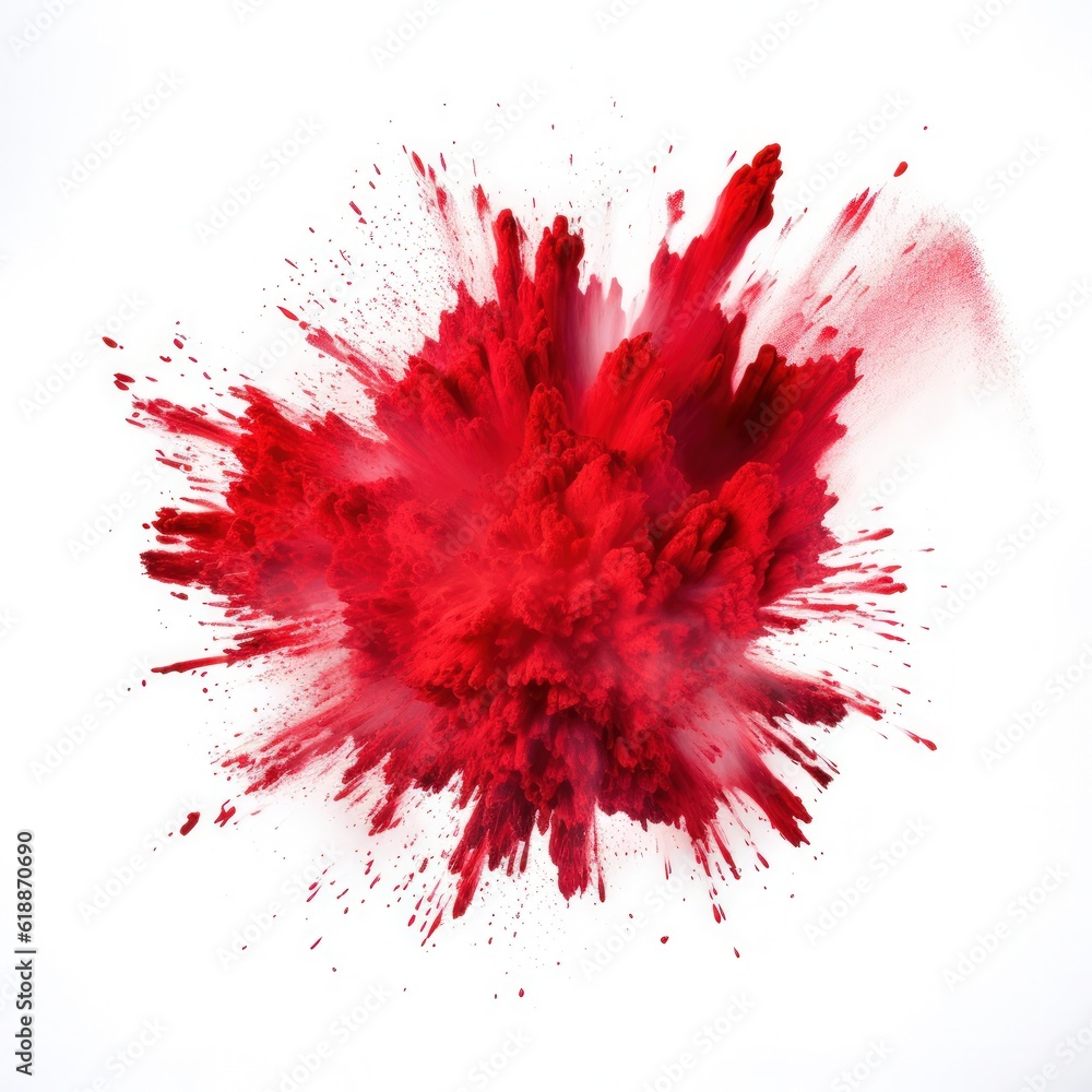 Red holi paint color powder Illustration AI Generative. Red holi paint color powder Illustration AI Generative.