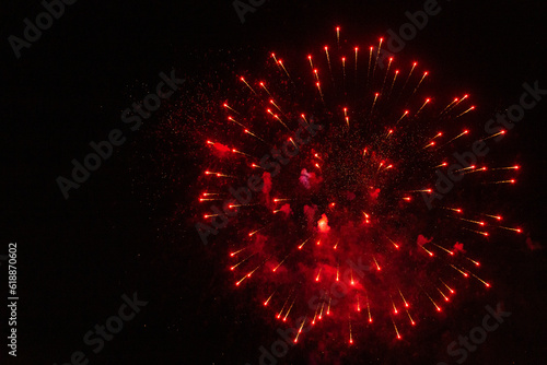 fireworks close-up at night