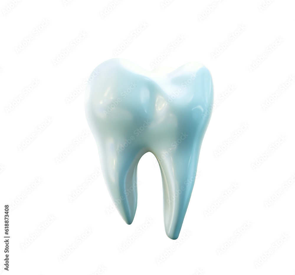 Realistic tooth illustration isolated on transparent background. Generative ai Realistic tooth illustration isolated on transparent background. Generative ai
