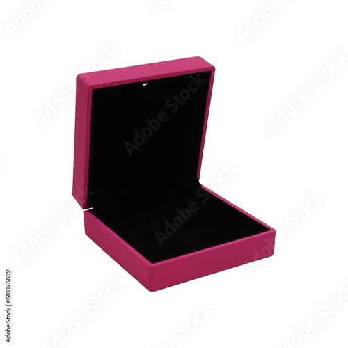 red jewelry box with jewelry