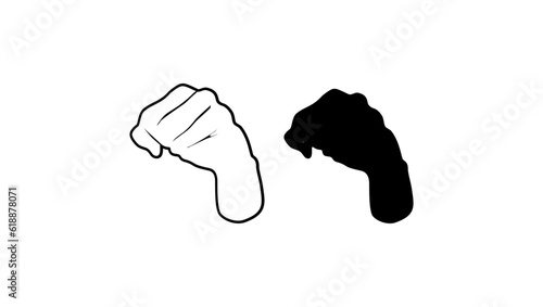 human fist silhouette