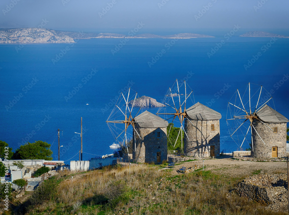 Windmills for grinding flour on the island of Patmos Windmills for grinding flour on the island of Patmos