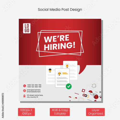 We are Hiring Social Media Post design for Facebook Instagram Web Banner Corporate