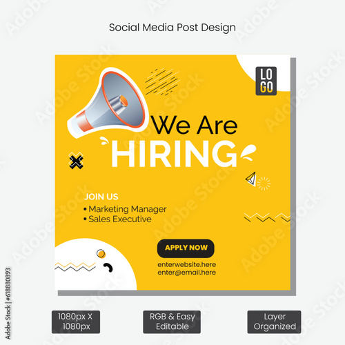 We are Hiring Social Media Post design for Facebook Instagram Web Banner Corporate