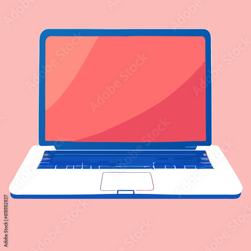 laptop vector in minimal style