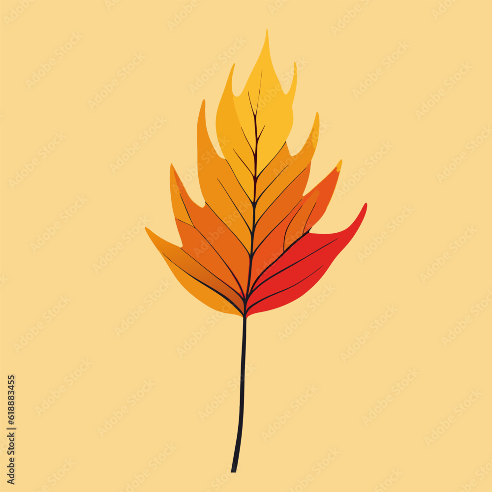 autumn leaf vector in minimal style autumn leaf vector in minimal style