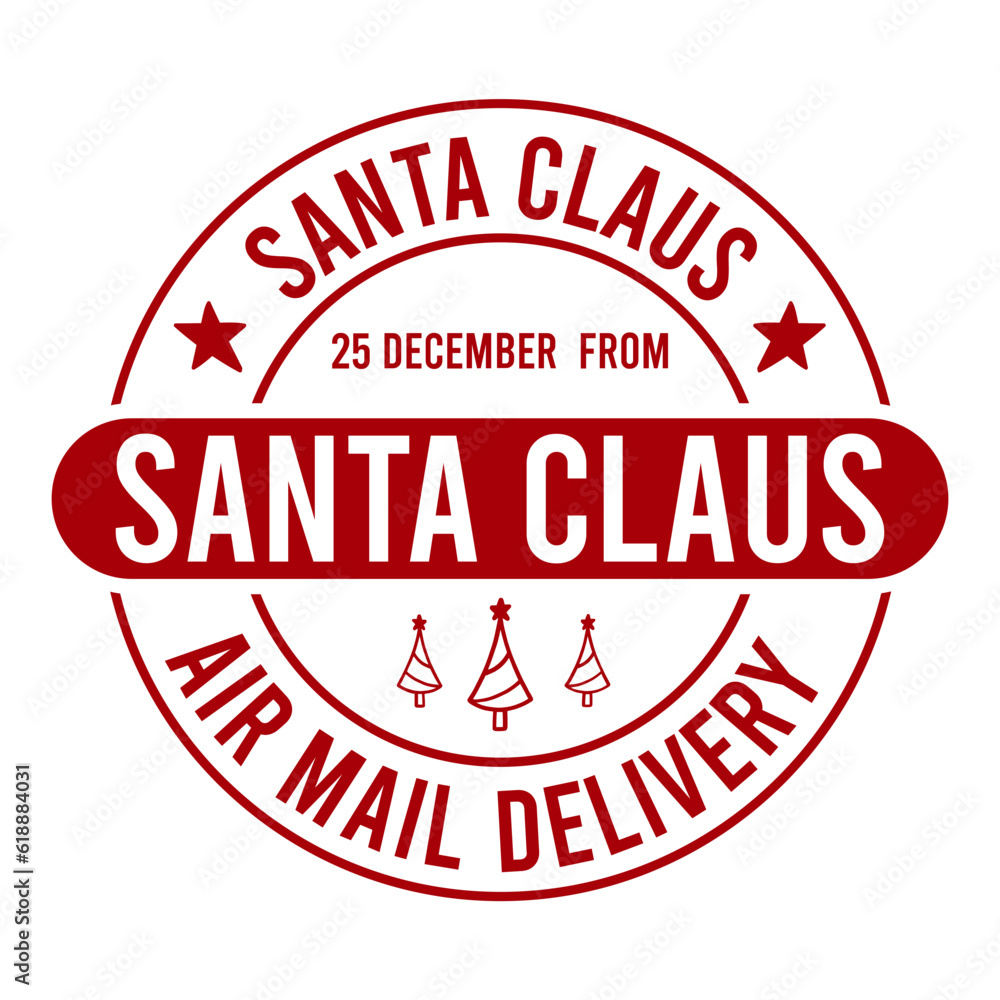 Santa Claus 25 December From North Pole Air Mail Delivery Svg Santa Claus 25 December From North Pole Air Mail Delivery Svg