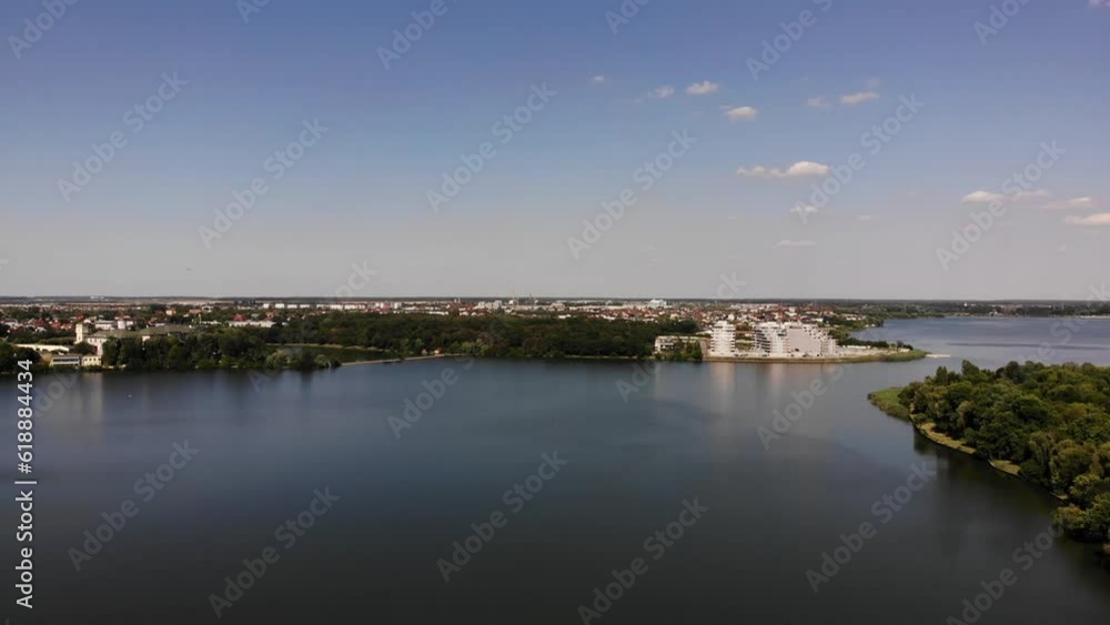 Pantelimon public park in Bucharest, Romania. View from the drone Pantelimon public park in Bucharest, Romania. View from the drone