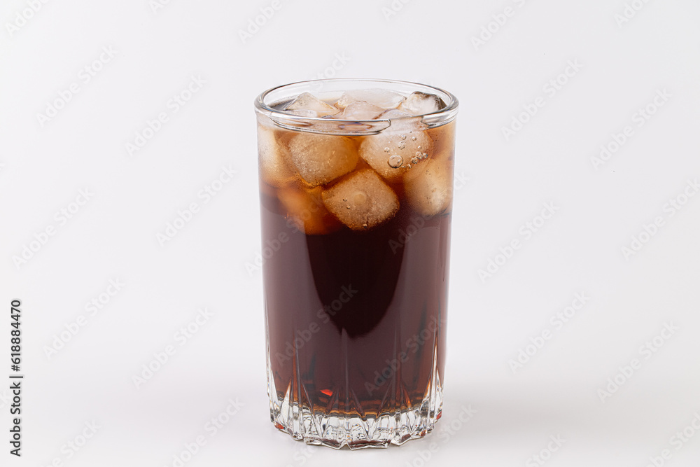 glass of cola with ice glass of cola with ice