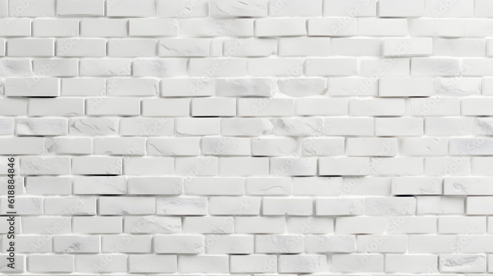 White brick wall, background photo texture generativ ai White brick wall, background photo texture generativ ai