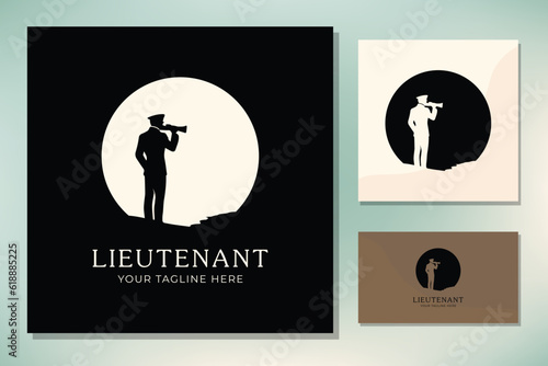 Silhouette of Military Lieutenant