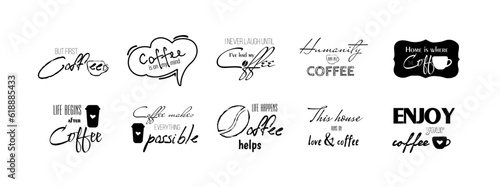 Variety of local coffee farmer line badge design with variety line element about local Ethiopian coffee farmer,coffee beans,coffee drop,mountain,cup and jar of fresh coffee vector illustration.