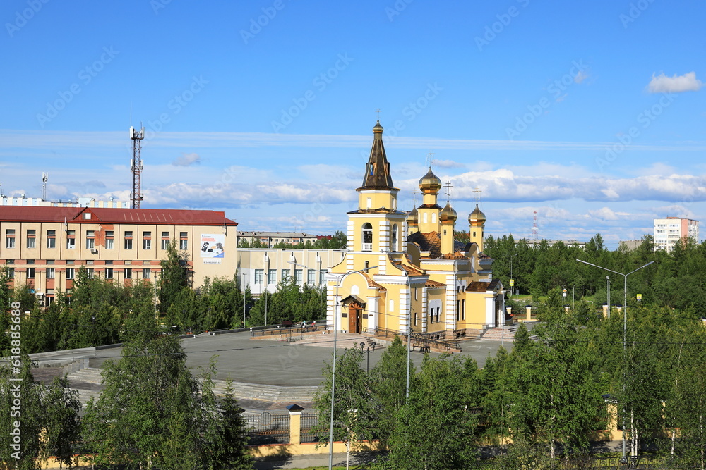 Russian Orthodox Church in the city of Nadym in the Arctic zone of Russia
