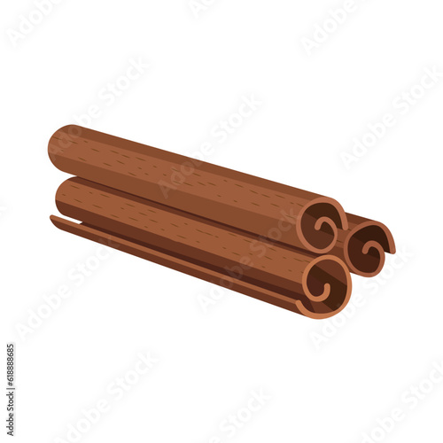 Vector illustration of Cinnamon Sticks species isolated on white background