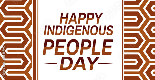 Indigenous Peoples' Day background recognizes the Indigenous communities that have lived in the Americas for thousands of years on the second Monday of October. template illustration photo