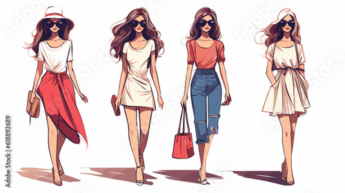 Stylish fashion vector illustration