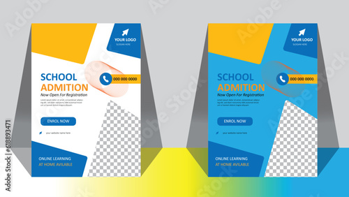 templat business flayer design morden website page layout school flyer admision flyer cover leaflet for tending corporate flyer online learning at home available