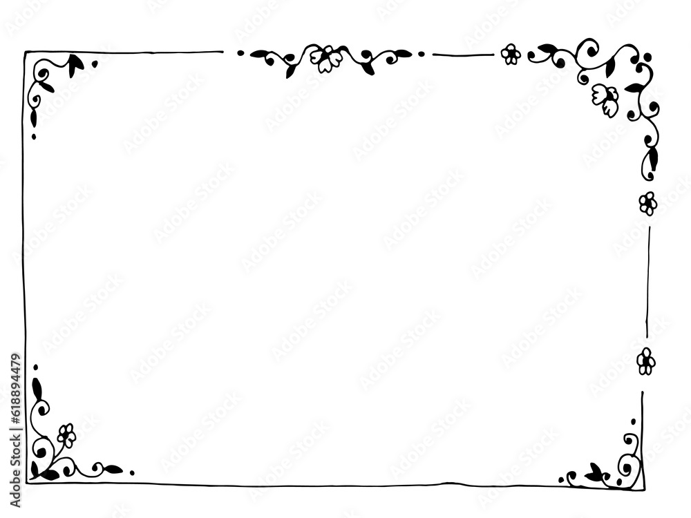 A frame in the style of a doodle by hand. Layout design. Vintage frame. A frame in the style of a doodle by hand. Layout design. Vintage frame.