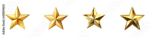 Golden Stars clipart collection  Star vector icons isolated on transparent background