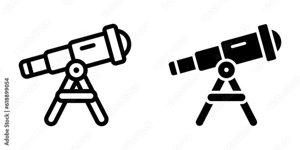Telescope icon. sign for mobile concept and web design. vector illustration Telescope icon. sign for mobile concept and web design. vector illustration
