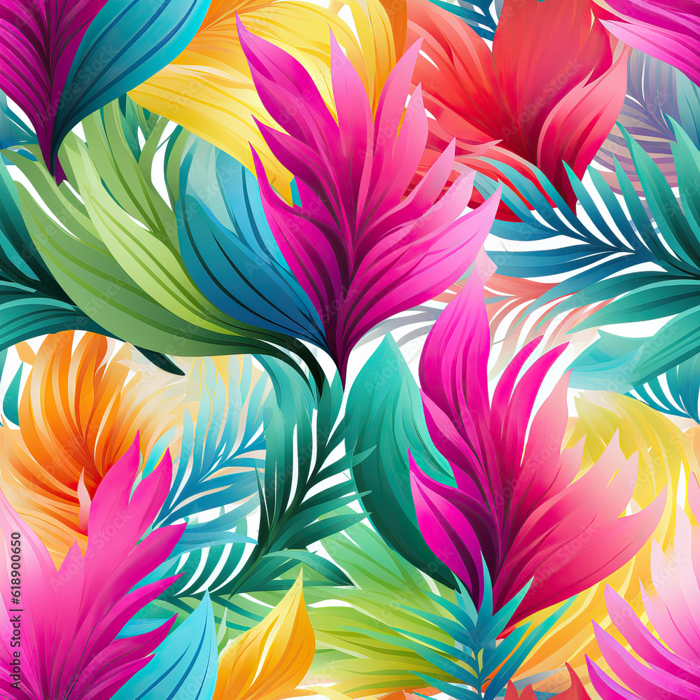 Fototapeta premium Floral seamless repeat simple pattern 