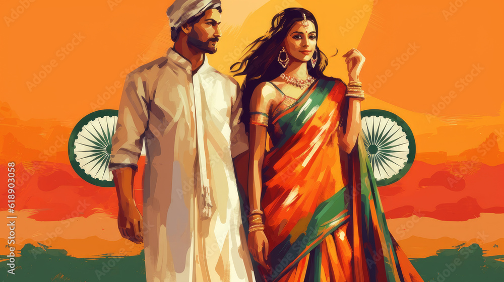 Fototapeta premium indian couple