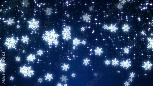 Winter snowflakes loop in a 3D animation