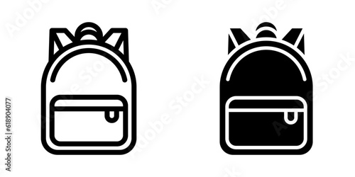 Backpack icon. sign for mobile concept and web design. vector illustration