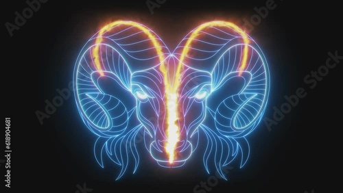 2d animated zodiac sign of Aries