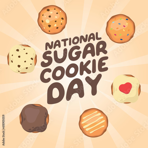 national cookie day design template for celebration. cookie vector design. flat cookie vector illustration.