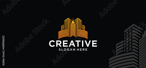 vector building logo, architect, real estate, construction building, house model