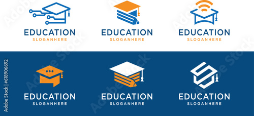 education logo, education illustration vector, library logo, study logo, private tutoring, campus.