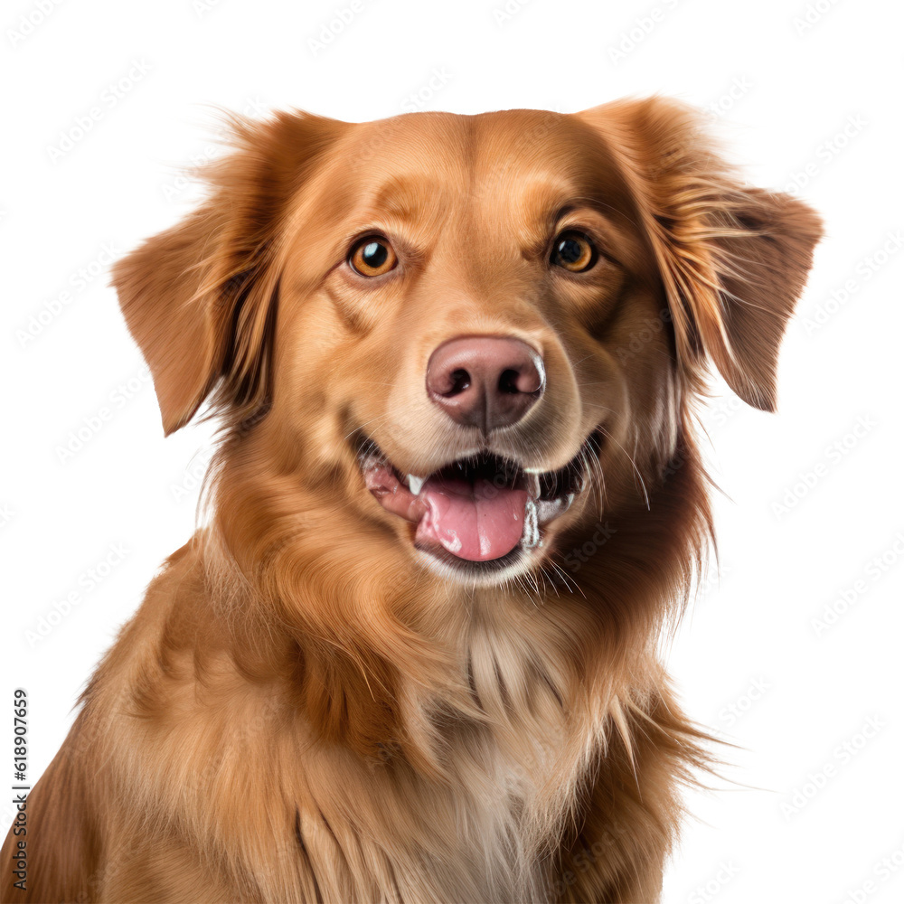 Cute dog portrait isolated. Illustration AI Generative. Cute dog portrait isolated. Illustration AI Generative.
